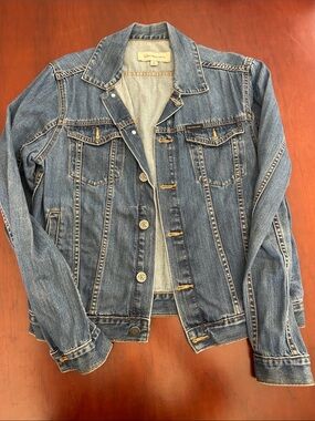 Calvin Klein Jeans Medium Blue Denim Jacket with Contrast Stitching